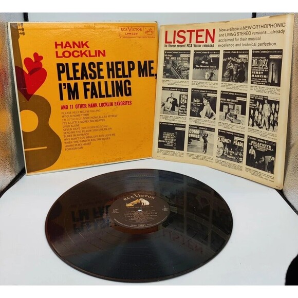 Vintage 1962 Hank Locklin Please Help Me I'm Falling RCA LPM-2291 Mono Vinyl LP - Picture 2 of 16